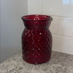 Elegant Red Glass Vase